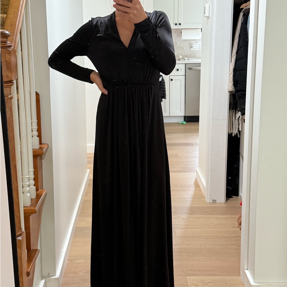 Express Black Long Sleeve Wrap Dress